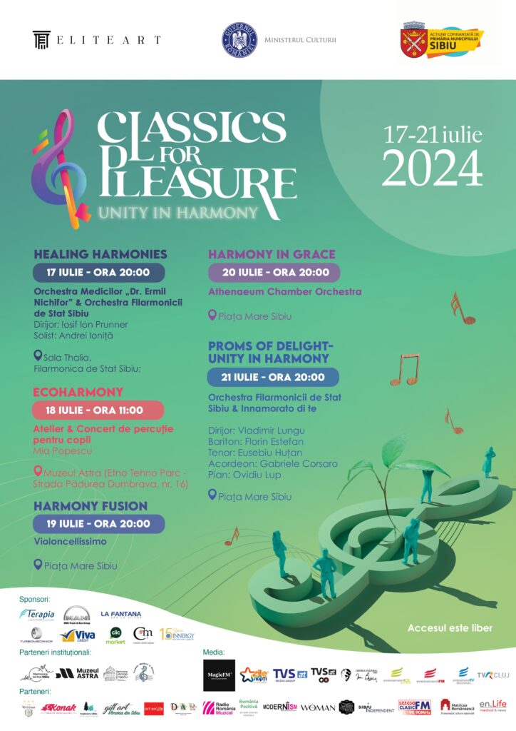 Asociația Elite Art prezintă a XIV-a ediție a festivalului „Classics for Pleasure – Unity in Harmony”